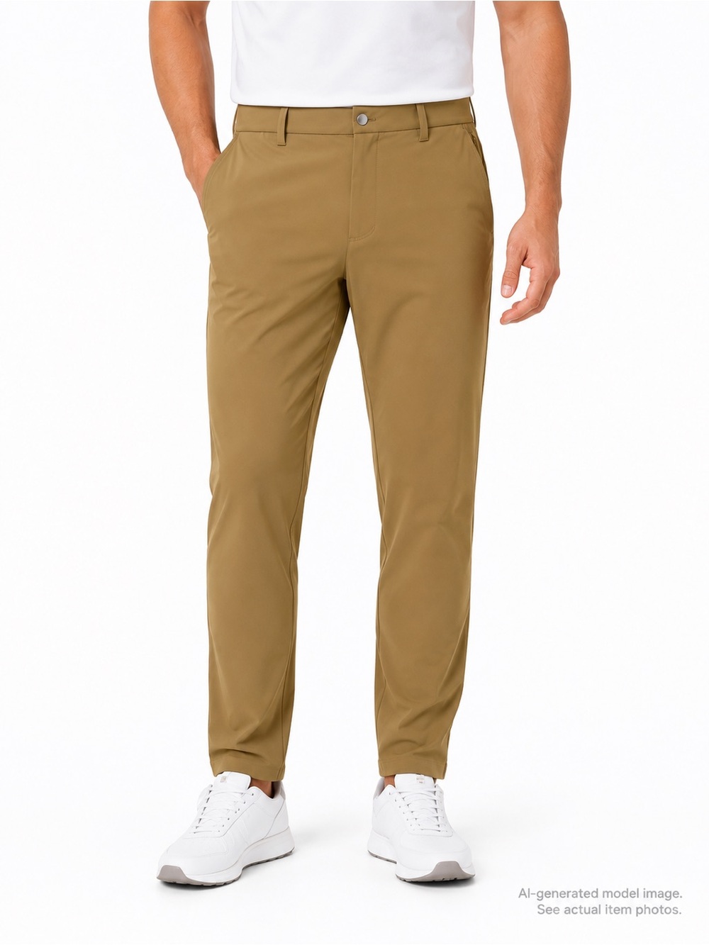 342. CRZ Yoga NWT Khaki Sand 40W 30L Stretch Golf Pants
